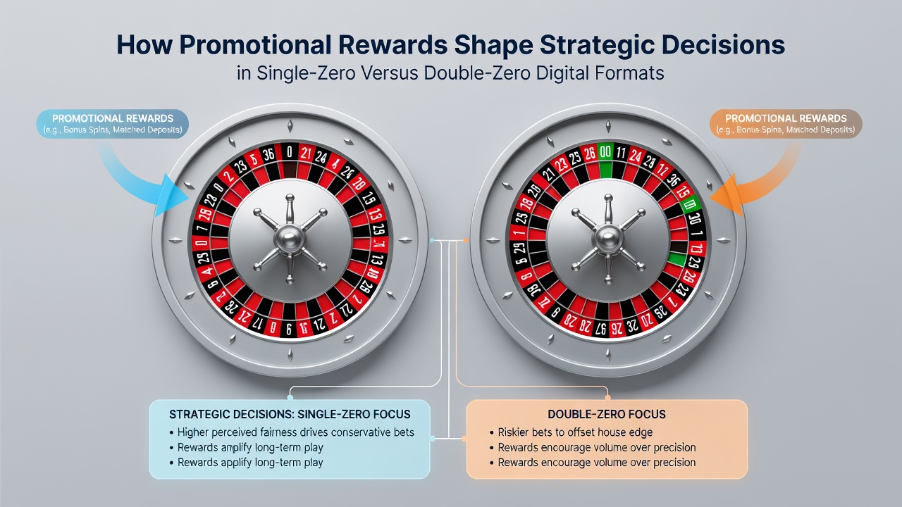Player dashboard displaying bonus balance, wagering progress, and roulette variant selection options
